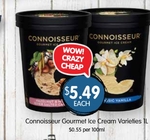 [WA] Connoisseur Ice Cream Varieties 1L $5.49 @ Spudshed