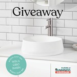 Win a Pod Matte White Ceramic Basin 375mm Diameter Worth $247 from CIBO Bathroomware