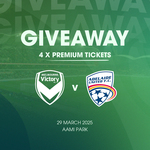 Win 4 x Premium Tickets to Melbourne Victory v Adelaide United at AAMI Park from Indoor Soccer World