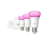 Philips Hue Colour Starter Kit: 3x E27 Smart Bulbs (1100) + Smart Button $179.97 Delivered @ Philips Hue AU