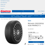 $100 off Set of 4 Michelin Tyres + $100/ $150/ $200 Costco Giftcard @ Costco Wholesale (Membership Req.)