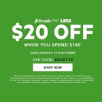 $20 off Minimum Spend $100 Delivered / in-Store/ C&C @ Harris Scarfe