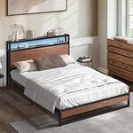 Oikiture King Metal Bed Frame with LED Light and Charging Station $211.52 + Delivery ($0 to Select Areas) @ Oikos 1943 Amazon AU