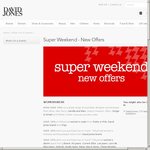 David Jones Super Weekend New 2-Day Offers