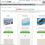 Buy 2 for The Price of 1 on Canvas at PhotoBox.com.au - Offer Ends Midnight Thursday 1st Aug