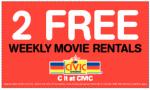 2 FREE weekly rentals @ Civic Video