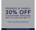 Tommy Hilfiger 30% off for Friends & Family