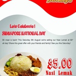 Mr Loy's $5 Nasi Lemak Special (Melb) This Sat Only