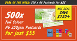 500x Full Colour A6 350GSM Postcards Only $55 @ Discount Printing