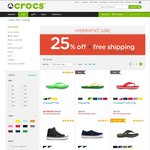 25% off Full Price Item + Free Shipping @ Crocs