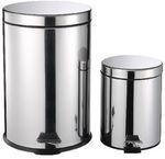 [Officeworks] Stainless Steel Step Bin Set (20L+5L) $13.50 Silver/Red/White/Black (clearance?)