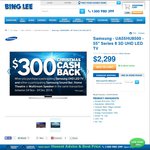 SAMSUNG UA55HU8500 55" SERIES 8 3D UHD LED TV $2,099 + Delivery or Free Pickup @ Bing Lee