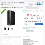 Western Digital Elements 4TB Hard Drive AU $175 + Free Shipping @ ElectricBay eBay