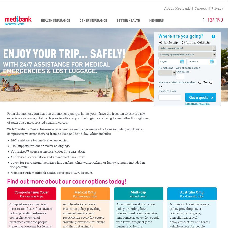 does medibank have travel insurance