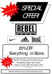 REBEL SPORT: 20% OFF STORE WIDE (WA ONLY)