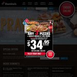 Traditional Pizza - $5.95 (Monday-Thursday), $6.95 (Any Day) and More @ Domino's [WA]