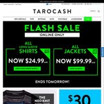 Tarocash $25 Shirts and $100 Jackets, Flash Sale [Online]