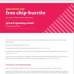 Free Chip Burrito @ Salsas 7th July - Bondi (NSW) Glenelg, & Rundle Place (SA) Camberwell & Chadstone (VIC)