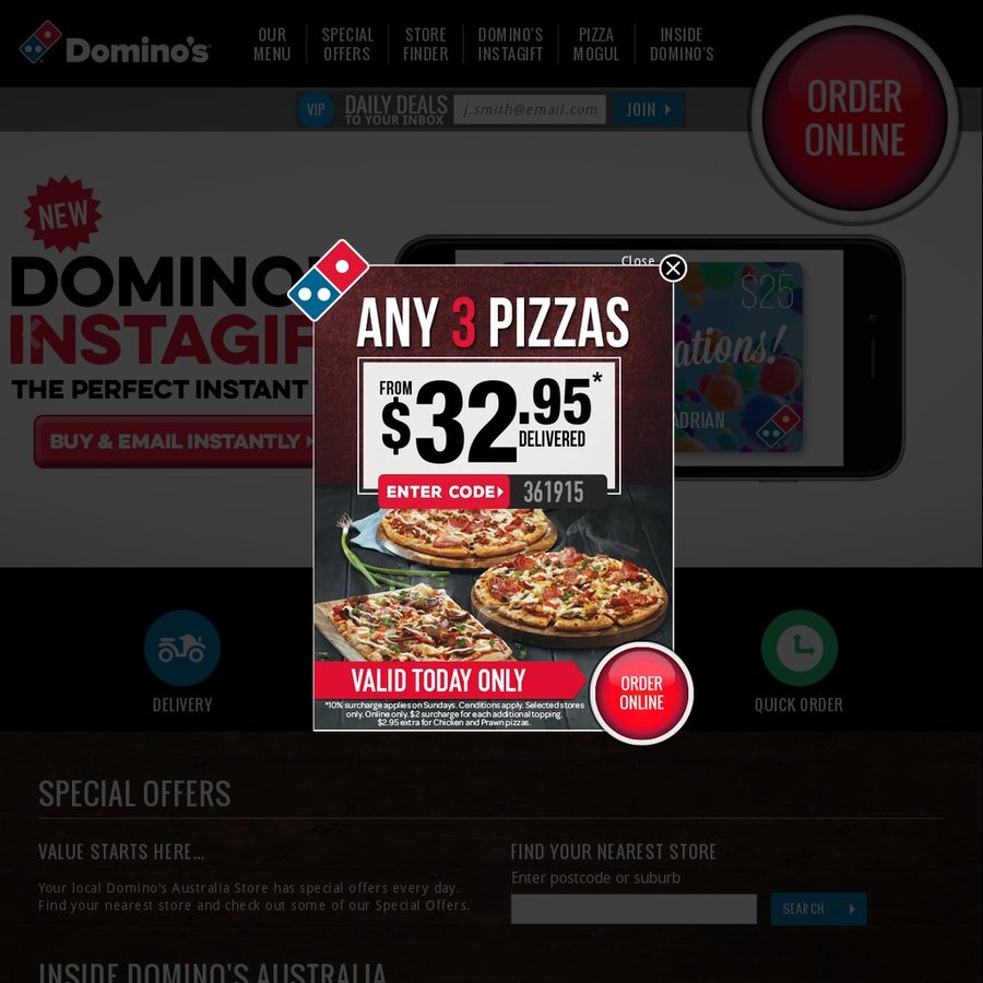 Domino's - Buy One Get One Free Pizza (Traditional Only) - OzBargain