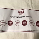 Muji VIP Event Special Offer at The Galeries Sydney - Spend $50+ Save 10% Spend $150+, Save 15% Spend $250+, Save 20%