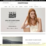 Country Road 25% off Site-Wide Including Reduced Items Free Shipping Min Order $100