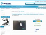 Warcom - Rock Gaming Mouse Pad Large Black 295 x 400mm - $8.50 Australia Wide Free Shipping