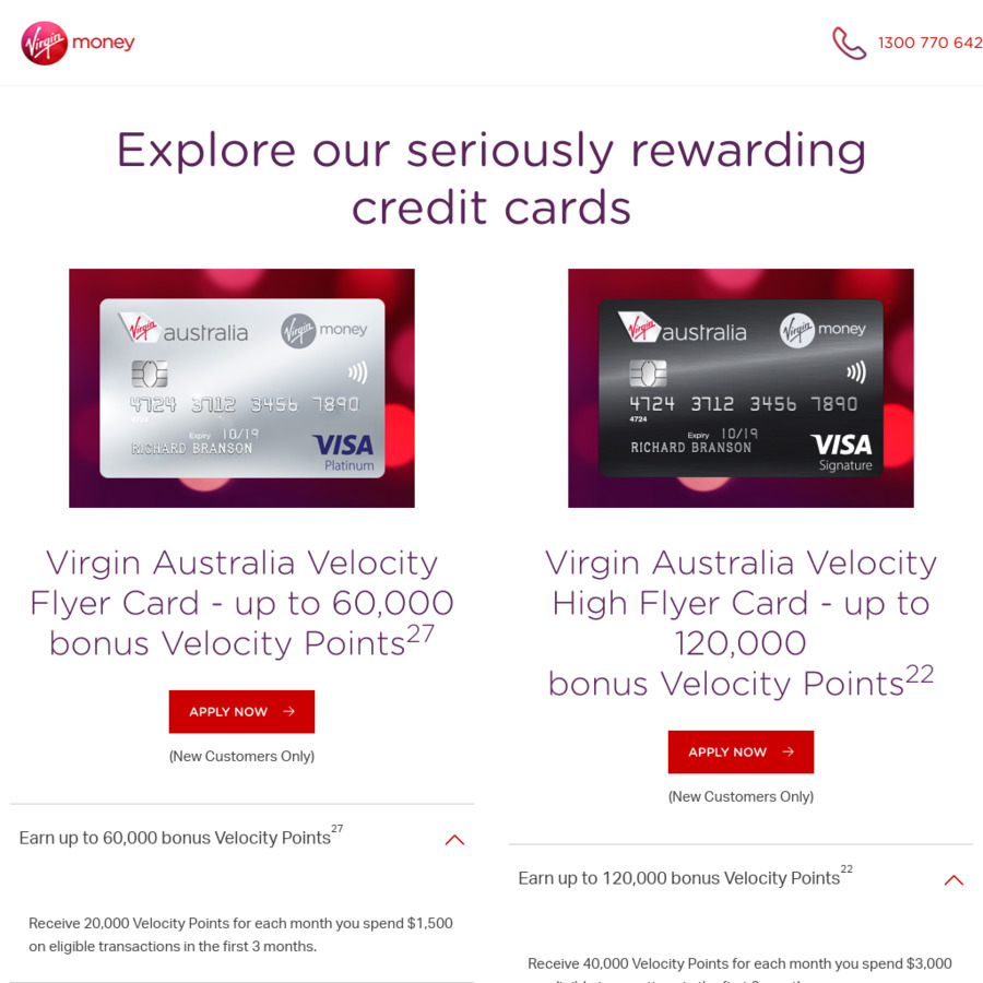 Virgin Australia Velocity Flyer Card - Up to 60,000 Bonus Velocity