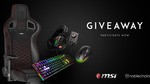 Win a noblechairs EPIC Black/Red Gaming Chair or 1 of 3 MSI Gaming Peripherals from noblechairs/MSI