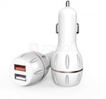 Dual USB Car Charger with 1x QC 3.0 Port Random Colour $1.99 USD ($2.65 AUD) Delivered @ Zapals