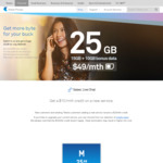 Telstra: $49/Month 25GB Data (12 Month Plan) When You Port (Save $10)