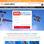 Win a Skydive Voucher for 2 from Adrenaline