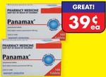 Panamax Tablets 100 $0.39 @ My Chemist (limit of 2 in-store with coupon or 3 online)