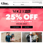 25% off Full Price Items @ Glue Store