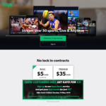 $5 for Your First Month on Kayo Sports