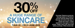 30% off Selected Skincare for 2 Days @ Priceline* Eg Dermaveen 1 Litre Soap Free Wash $14
