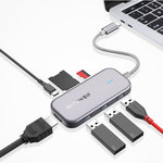 BlitzWolf BW-TH5 7 in 1 USB-C Data Hub with 3-Port USB-C PD Charging (100W) 4K Disp US $21.66 (~AU $32.08) Shipped @ Banggood