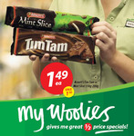 Arnotts Tim Tams or Mint Slice ½ Price $1.49 @ Woolworths