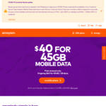 amaysim Unlimited 55GB Plan for $15 (Was $40) with 55GB (Was 45GB) Valid 28 Days (New Customers Only)