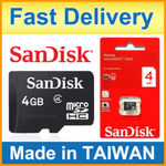 NEW SanDisk MicroSDHC  Class 4, 4GB Memory Card, $5.00 + $1.20 Shipping