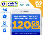 [UNiDAYS + LatitudePay] Catch Connect 365 Day - 120GB/60GB Unlimited Talk & Text $83/ $64.10 Delivered @ Catch