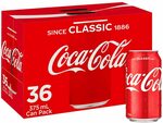 Coca-Cola Coke Cans (Sugar, No Sugar, Diet) 36 x 375mL $23.34 ($21.01 S&S) + Delivery ($0 w/ Prime or $39 Spend) @ Amazon AU