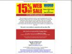 WORD.com.au 15% Off Web Sale 25-28 September
