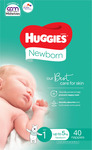 Huggies Newborn Nappies Size 1 (up to 5kg) 40 Pack $9.95 + $15/$30 Delivery (Free Metro $99 | Non-Metro $199) @ Good Groceries
