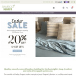 20% off 100% Organic Bamboo Sheet Sets: e.g. Queen Set $176 (Originally $220) + $10 Delivery ($0 with $75 Order) @ Bamboo Haus