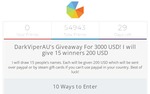 Win 1 of 15 US$200 Prizes from DarkViperAU