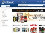 Vitacost BOGO Half Price Promo on Sports Nutrition - ON, Dymatize, Met-Rx and Cellucor          