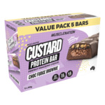Custard Protein Bar (Choc Fudge Brownie) Box of 5 $10 + Delivery (Free Shipping 16/8 Only) @ Muscle Nation