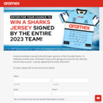 Win a Cronulla Sharks Jersey Signed by The Entire 2023 Team from Aramex Australia