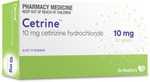 30x Cetirizine 10mg (Dr Reddys Cetrine) - Exp: End February 2024 - $3.99 Delivered @ PharmacySavings