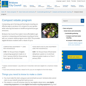 [QLD] Brisbane City Council Compost Rebate Upgrade - $100 for Bin (Upgraded) and $200 for Food Waste Recycler (New)